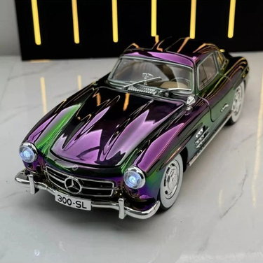 1:24 Diecast Classic Benz 300SL Crystal Color Model Car